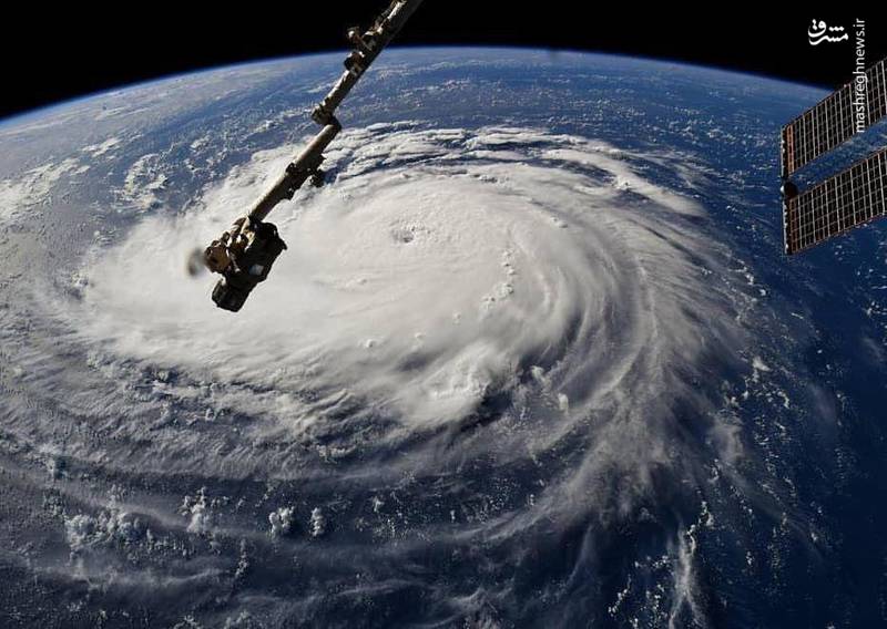 تصویر ماهواره ای ناسا از طوفان فلورانس
